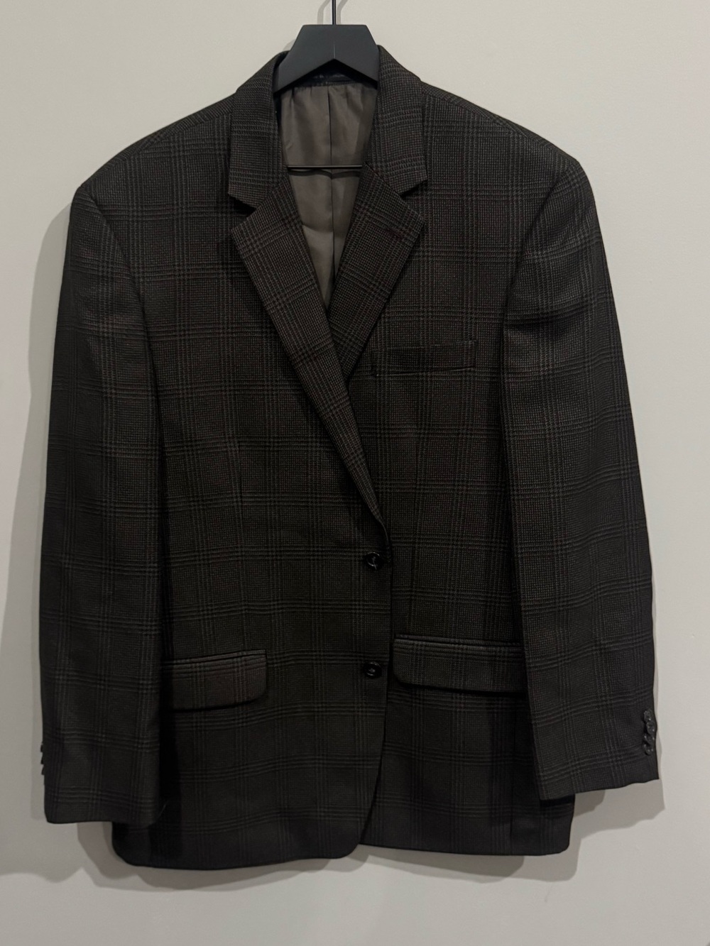 Michael Kors Blazer Men Plaid Button Suit Sport Coat Jacket